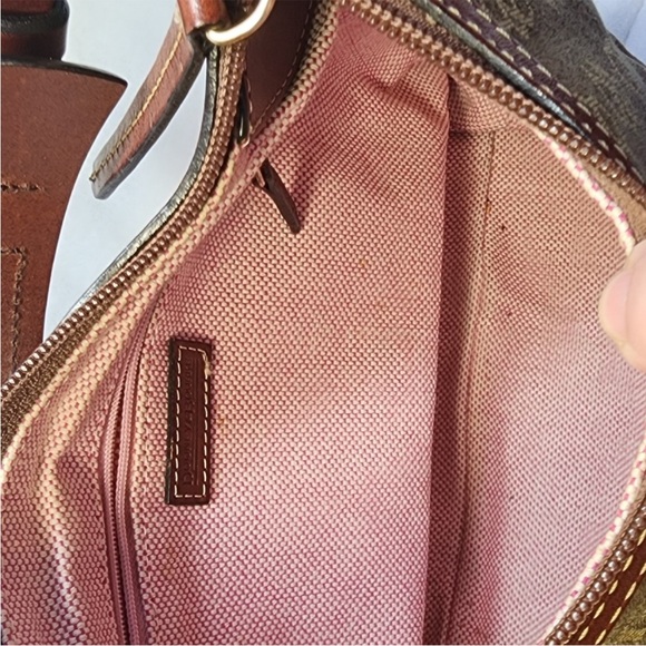 Dooney & Bourke Signature Anniversary Canvas & Leather Hobo Bag Like New - Picture 14 of 15